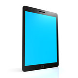 Stand tablet with blue screen