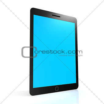 Stand tablet with blue screen