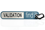 Validation word on the blue find it banner 