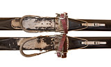 Pair of old wooden skis