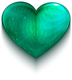 Turquoise heart symbol of love