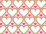 Wrapping paper Valentines Day. Heart shape seamless background