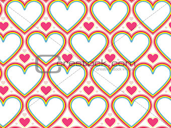 Wrapping paper Valentines Day. Heart shape seamless background