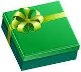 Green square gift box
