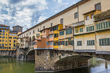 Colorful Ponte Vecchio in the old center of Florence