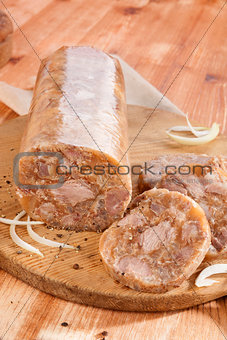 Head cheese background.