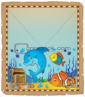 Parchment with underwater theme 8