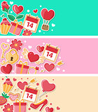 Valentine decorative banners