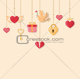 Decorative background for Valentine's day