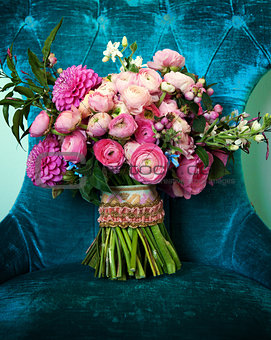 Beautiful Bouquet in a chair
