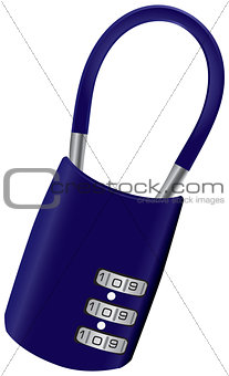 Luggage padlock for suitcases