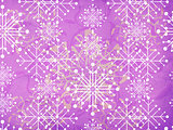 Vintage snowflakes purple background