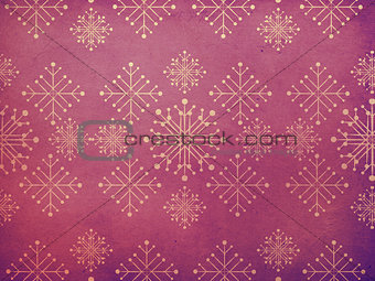 Vintage snowflakes purple background