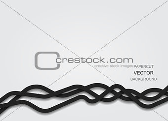 Vector papercut lines background