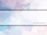 Rectangle banner on polygonal background