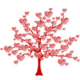 Valentine tree, love, leaf from hearts