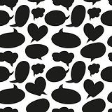 Seamless pattern with speech bubbles