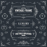 Collection of vintage vector patterns.