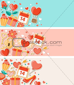 Valentine decorative banners