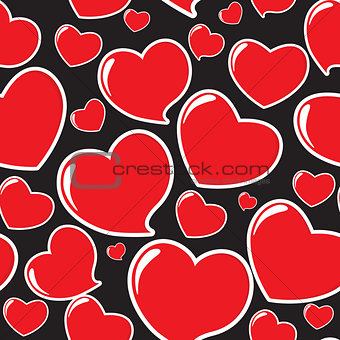 Heart Seamless Pattern Vector Illustration