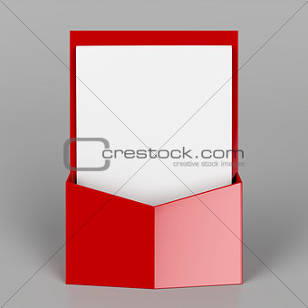 Red brochure stand