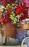 Flower box on bicycle