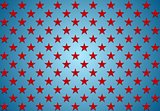 Abstract red stars on blue background