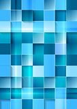 Bright geometric tech blue squares background