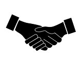 Handshake vector icon 