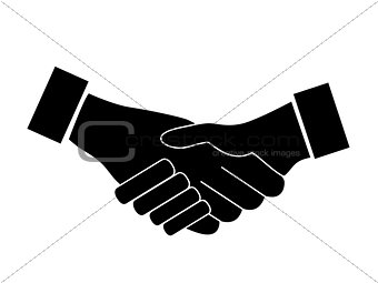 Handshake vector icon 