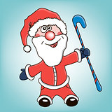Santa Claus with stick