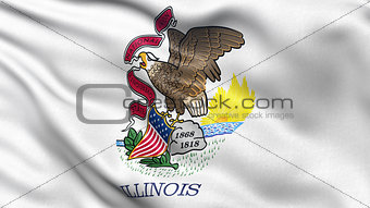 US state flag of Illinois