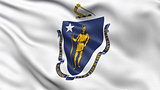 US state flag of Massachusetts