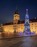 Christmas tree in old Warsaw