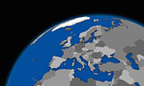Europe on planet Earth political map