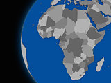 African continent on political Earth