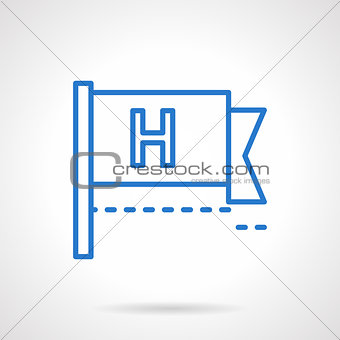 Help button vector icon blue line style