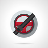 Driver safety round flat color vector icon