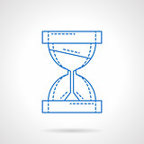 Hourglass blue line vector icon