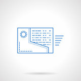 Web reminder vector icon flat blue line style
