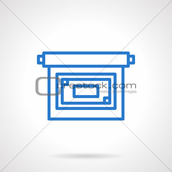 Projector screen vector icon simple line style