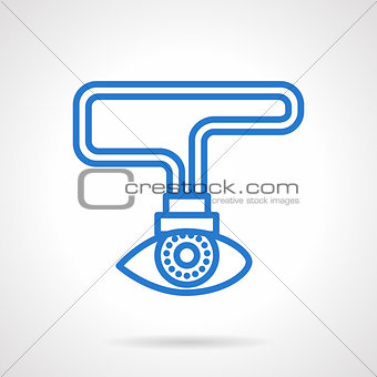 Personnel search abstract blue line vector icon