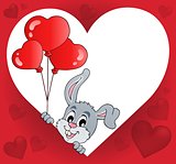 Heart shape with lurking bunny theme 2