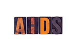 AIDS Concept Isolated Letterpress Type