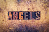 Angels Concept Wooden Letterpress Type