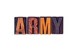 Army Concept Isolated Letterpress Type