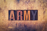 Army Concept Wooden Letterpress Type
