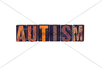 Autism Concept Isolated Letterpress Type