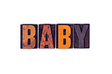 Baby Concept Isolated Letterpress Type