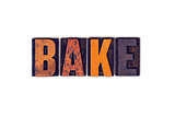 Bake Concept Isolated Letterpress Type